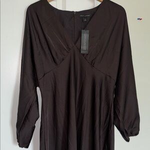 Banana Republic Dark Brown Long Sleeve Dress